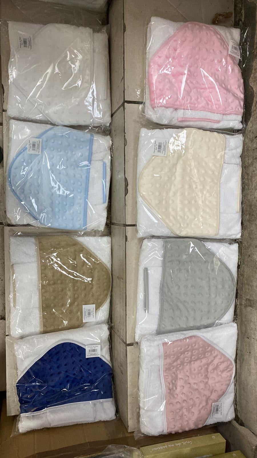🛁 Cape de bain + gant Minky personnalisé