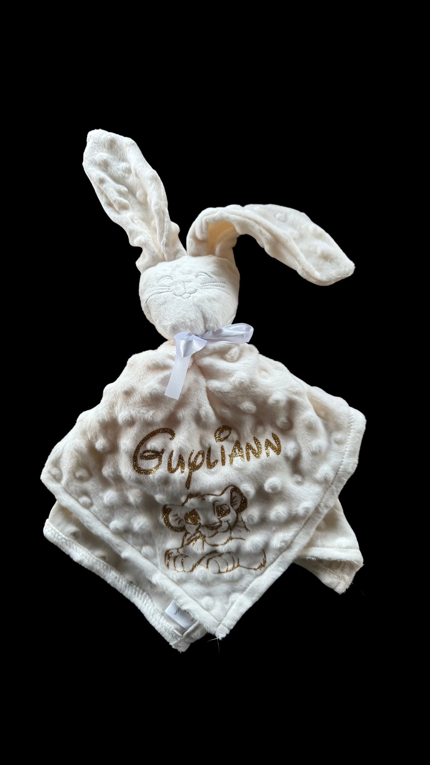 🐰 Doudou lapin personnalisé – Minky
