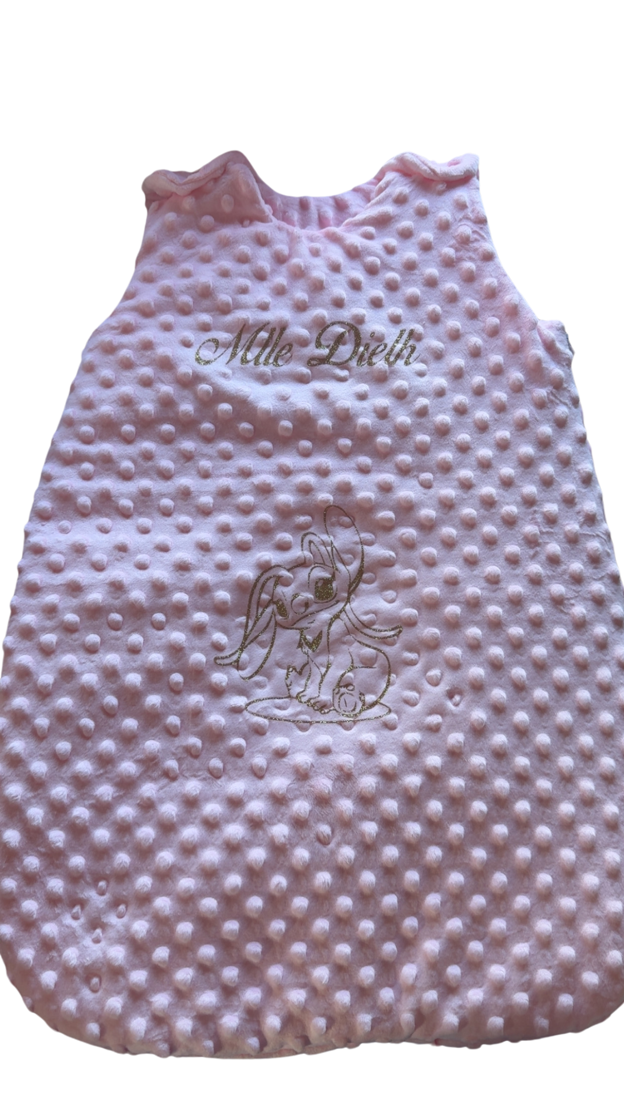 🌙 Gigoteuse Minky personnalisée