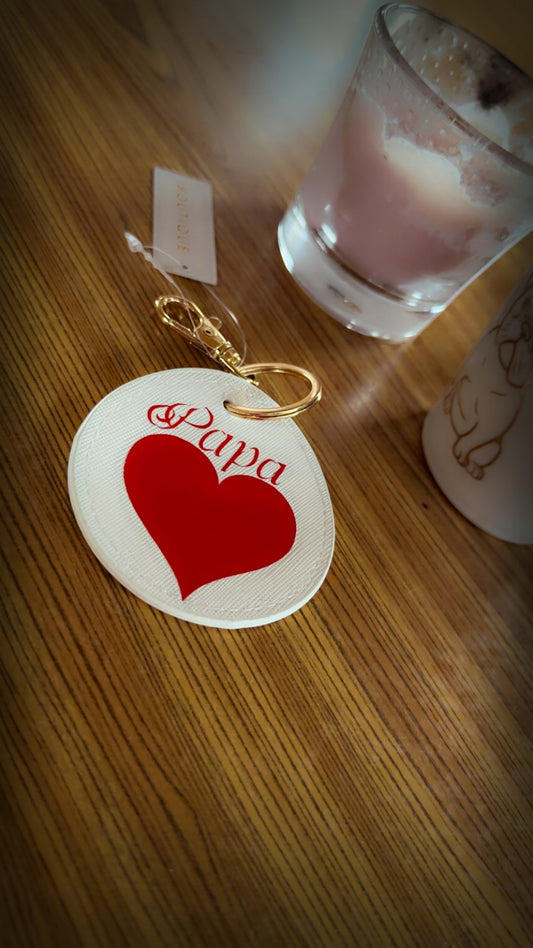 🔑 Porte-clé “Papa ❤️” personnalisé