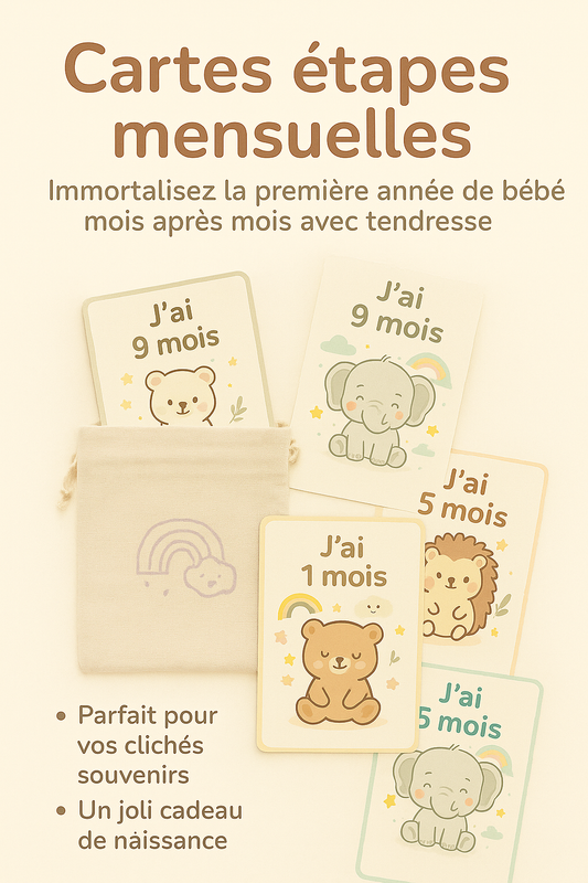 💫 Cartes étapes mensuelles – MKCREATION