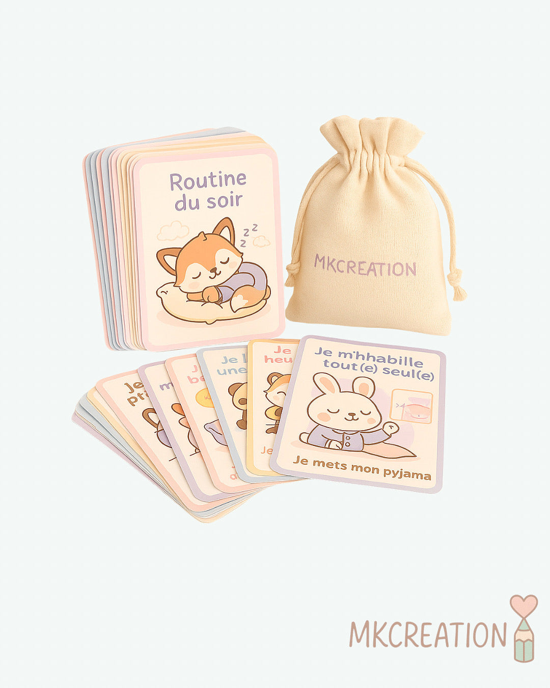 🌞 Cartes de routine – Matin & Soir 🌙