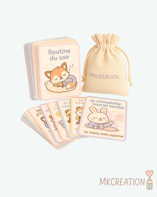 🌞 Cartes de routine – Matin & Soir 🌙