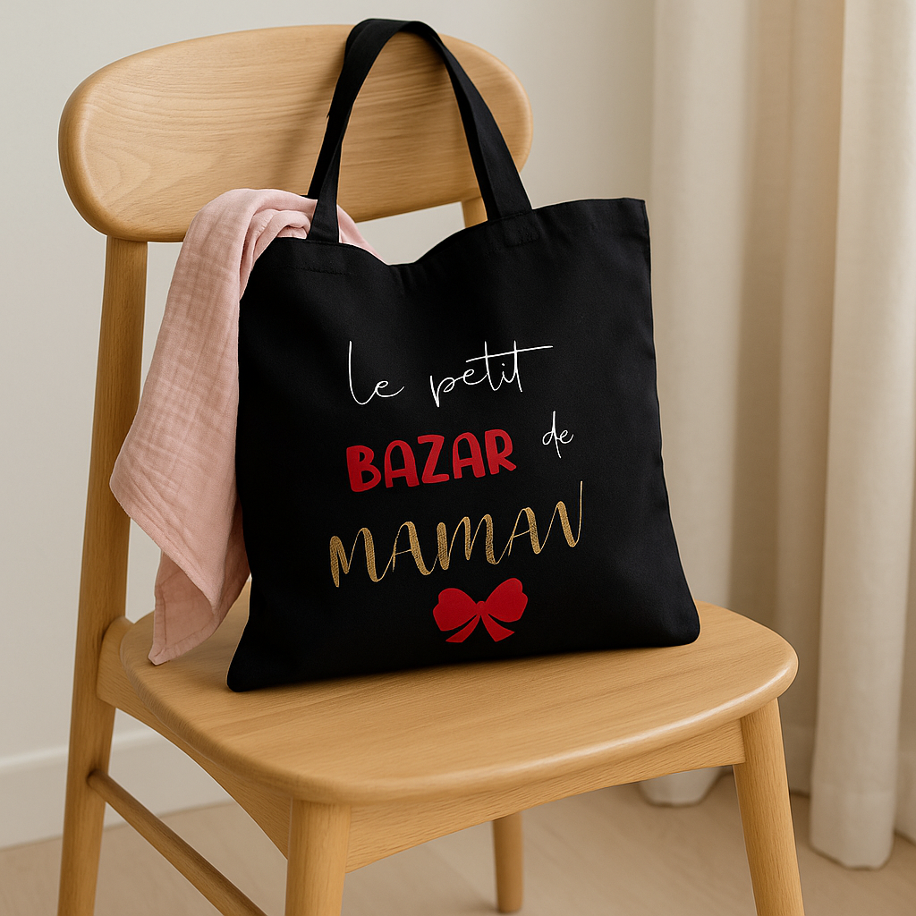 🎒 Sac à dos “Le petit bazar de maman” – personnalisé