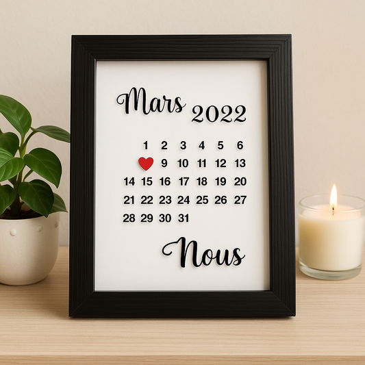 Cadre calendrier personnalisé